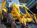 Výměna zadního rohového skla traktorbagr JCB
